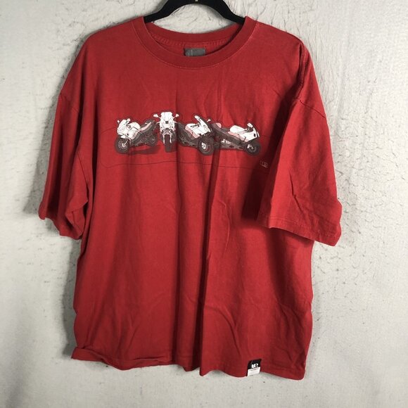Vintage Nike Shirt Mens XL Red Motorcycle Biker Graphic Moto Limited Edition - Picture 2 of 16